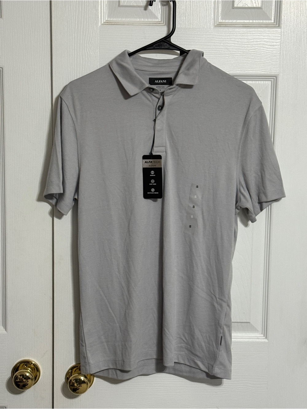 Alfani Men's Gray Short-Sleeve Polo
